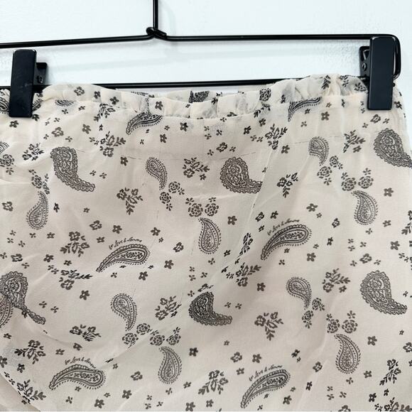 For Love & Lemons Paisley Mini Skirt in Sand Ruffle size XS - Picture 9 of 9
